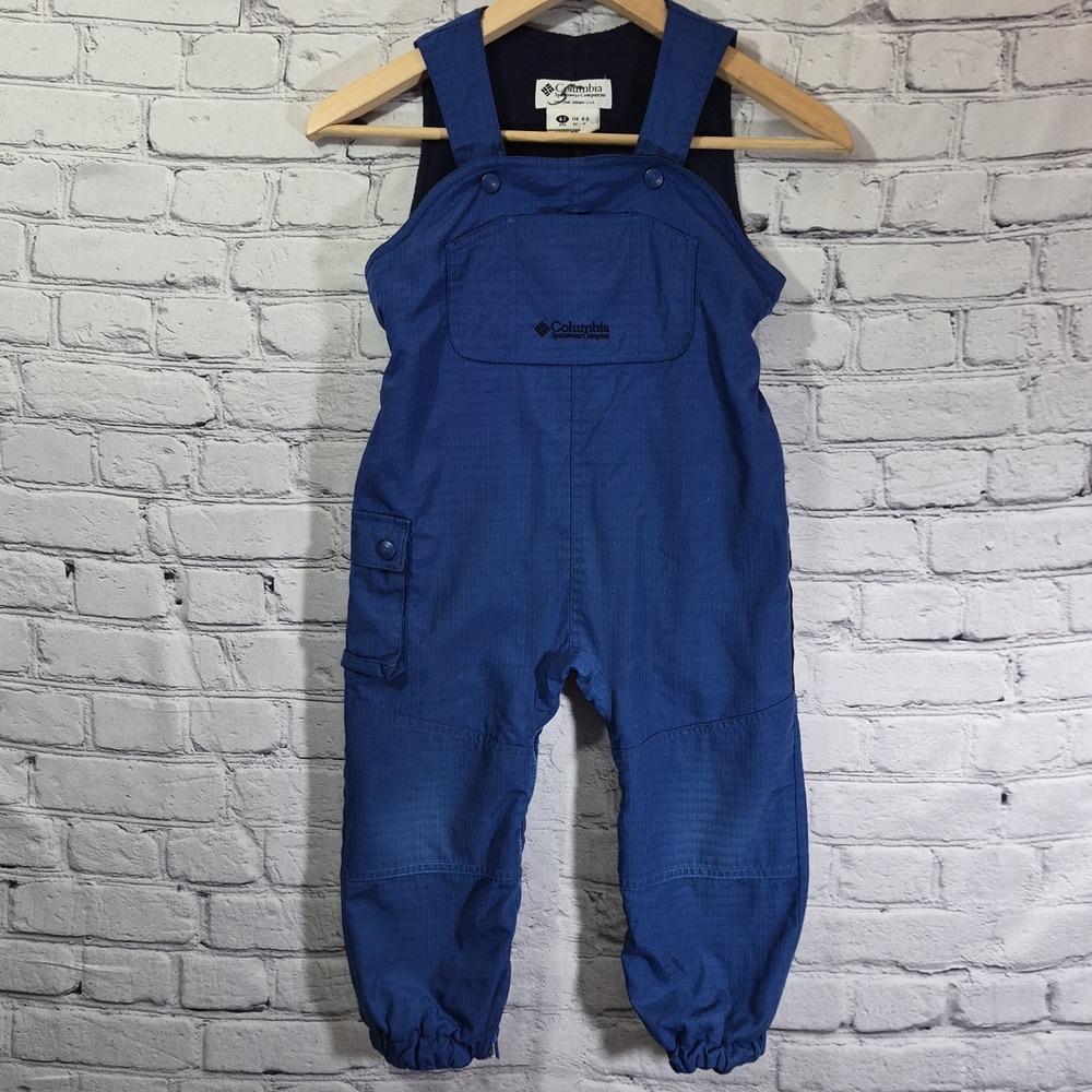 Columbia Kids Snow Bibs 4T Blue Insulated Winter Overalls Pants‎